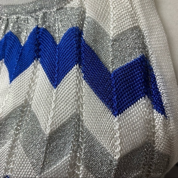 Nwt Whbm Cutaway Zigzag Sleeveless Sweater Chevron - Picture 5 of 7